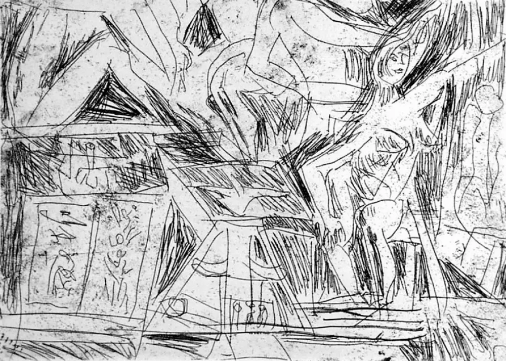 エッチング Fazzini - Interno