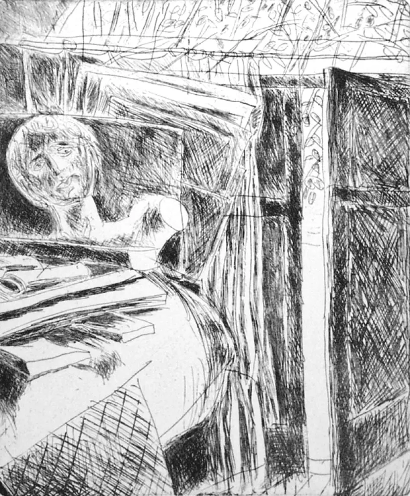 エッチング Fazzini - Nello studio