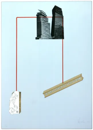 リトグラフ Feiereisen - Jeter le bébé avec l'eau du bain