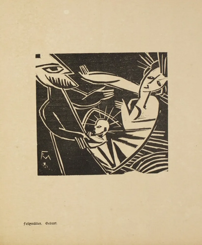 木版 Felixmuller  - Die schöne Rarität