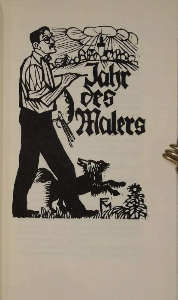 挿絵入り本 Felixmuller  - Jahr des Malers