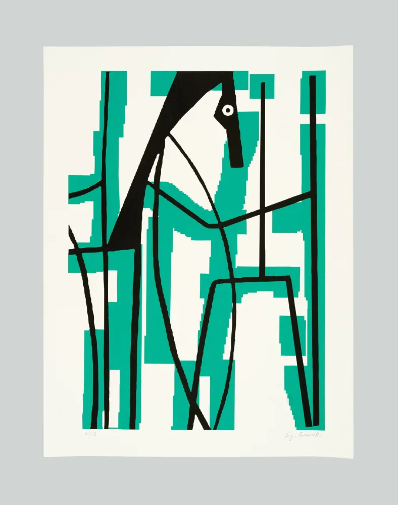 シルクスクリーン Fermariello - Senza titolo