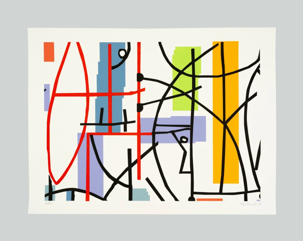 シルクスクリーン Fermariello - Senza titolo