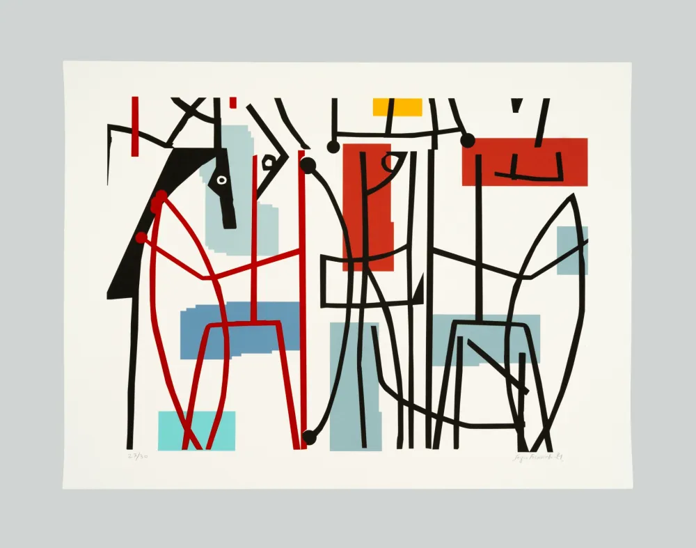 シルクスクリーン Fermariello - Senza titolo