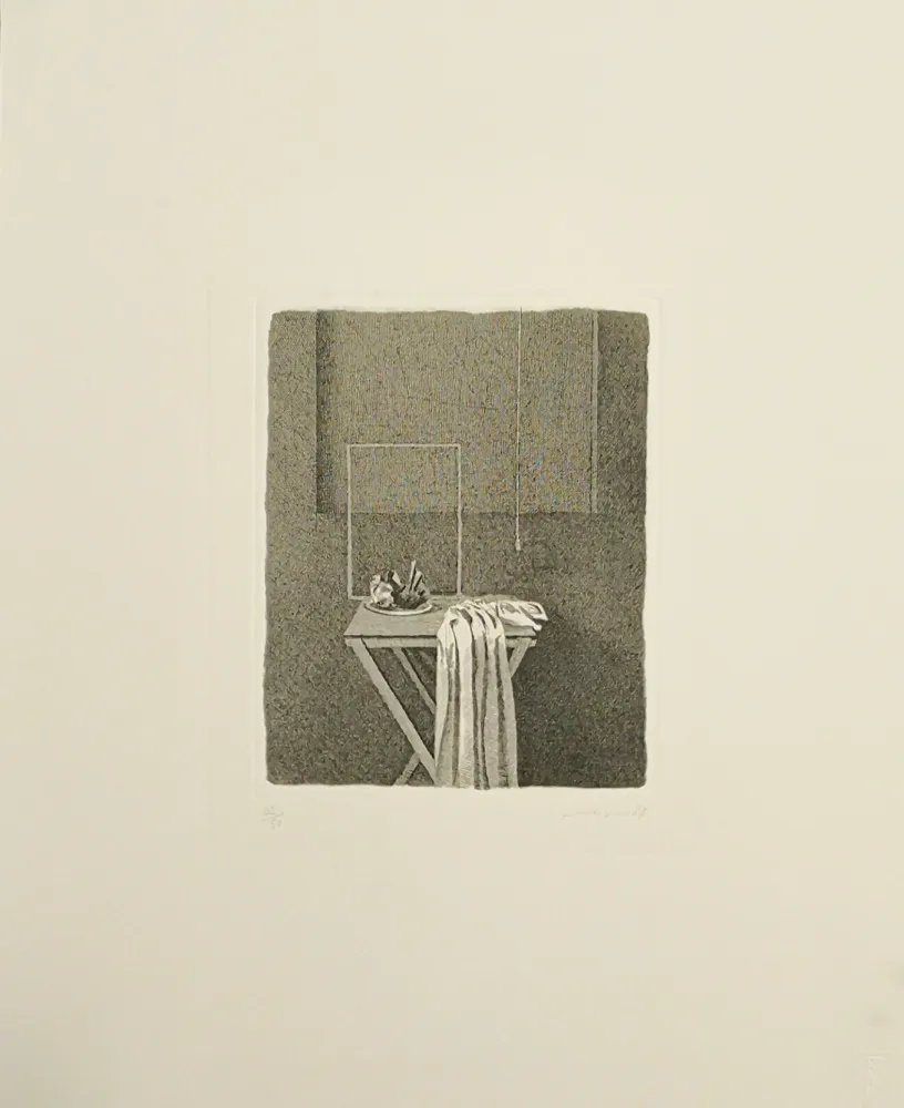 エッチング Ferroni - Interno con corda appesa