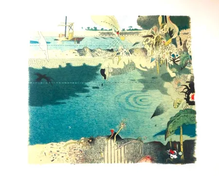 リトグラフ Ferroni - Racconto del lago