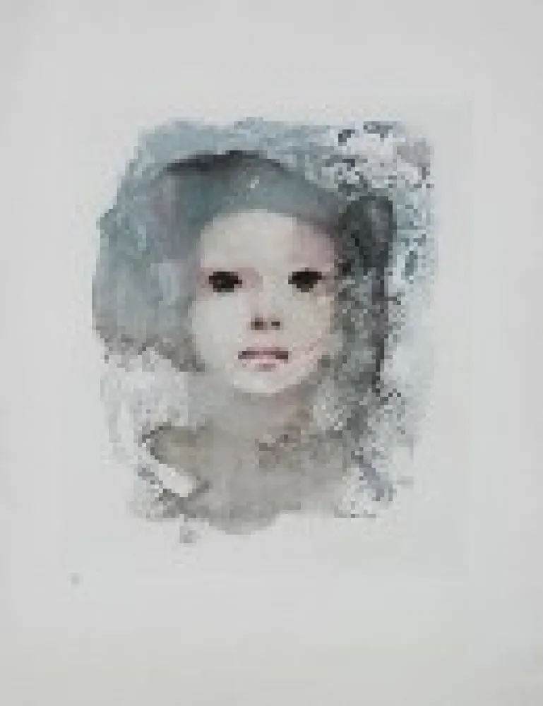 リトグラフ Fini - Portrait de Jeune Fille