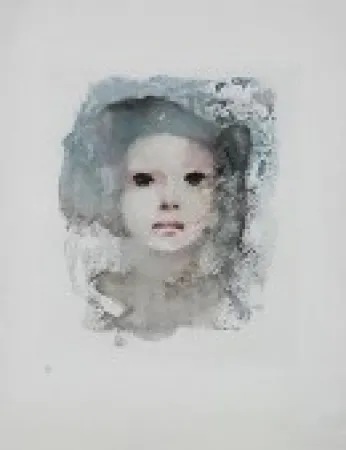 リトグラフ Fini - Portrait de Jeune Fille