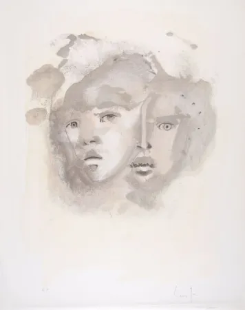 リトグラフ Fini - Portrait imaginaire brun