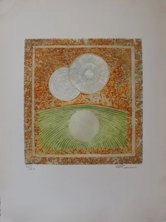 エッチングと　アクチアント Fiorini - Abstraction aux deux soleils