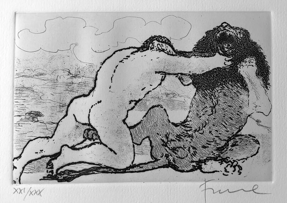 挿絵入り本 Fiume - Cinque acqueforti per i poeti greci tradotti da Salvatore Quasimodo.