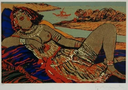 シルクスクリーン Fiume - Senza titolo