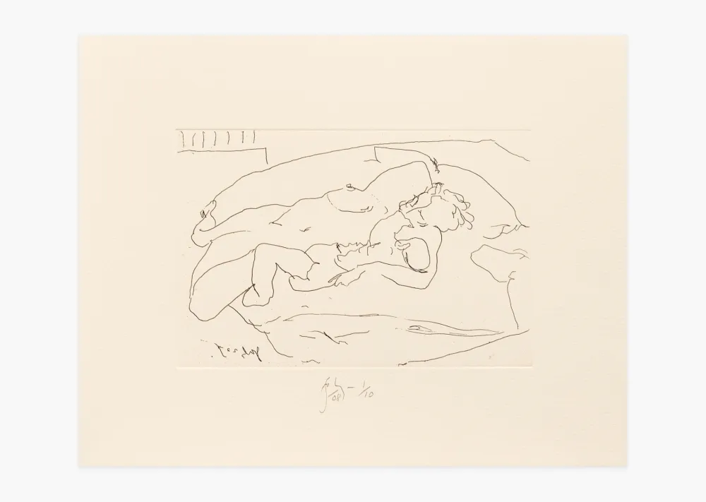 彫版 Flanagan - Mother with suckling child