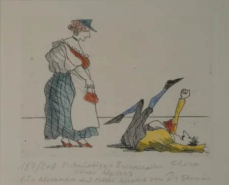 エッチング Flora - Merkwürdiges Balzverhalten eines Älplers