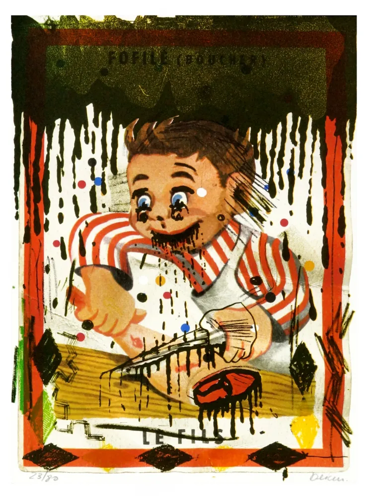 リトグラフ Flores - Fofilé (Boucher) 