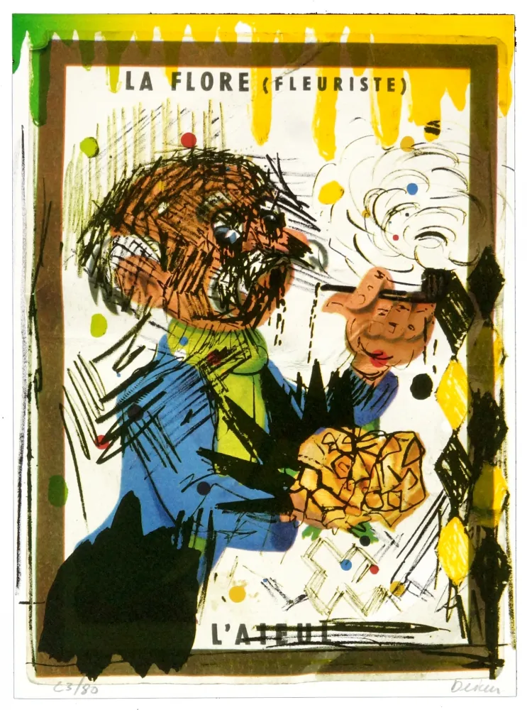 リトグラフ Flores - La flore (fleuriste)