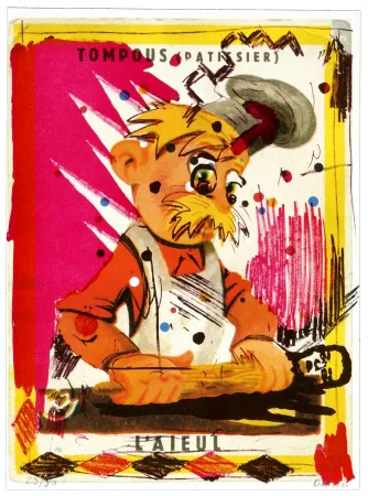 リトグラフ Flores - Tompous (Patissier)