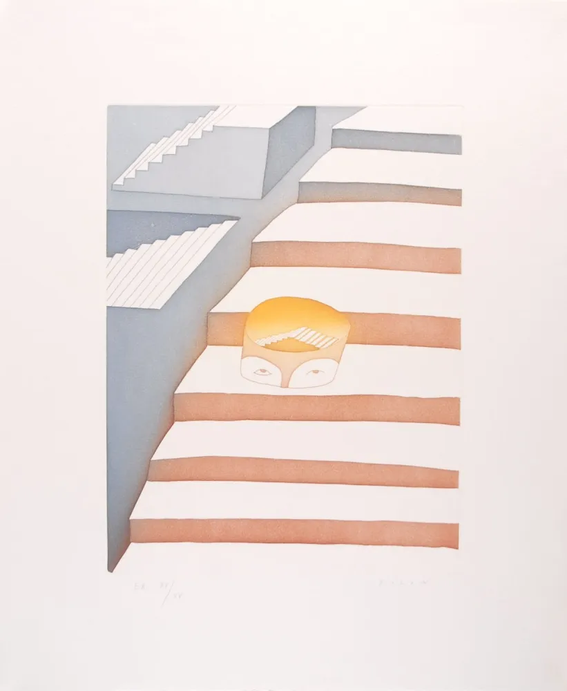 エッチングと　アクチアント Folon - Dans le labyrinthe