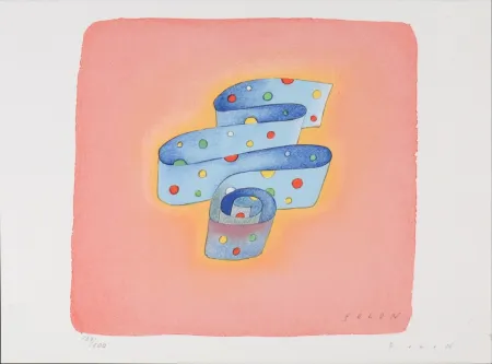 リトグラフ Folon - Flag Series - United Nations