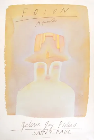 掲示 Folon - Folon Aquarelles - Galerie Guy Pieters