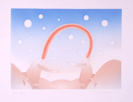 エッチングと　アクチアント Folon - La Rencontre - The Meeting