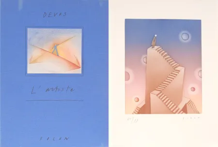 挿絵入り本 Folon - L'Artiste Folon - Devos