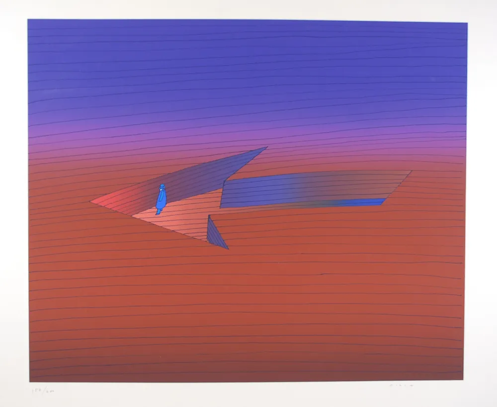 シルクスクリーン Folon - Le Chemin