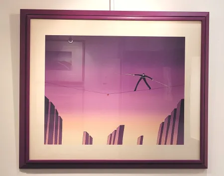 シルクスクリーン Folon - L'équilibriste - The Tight-rope Walker