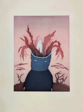 エッチングと　アクチアント Folon - Les Ruines circulaires VII 