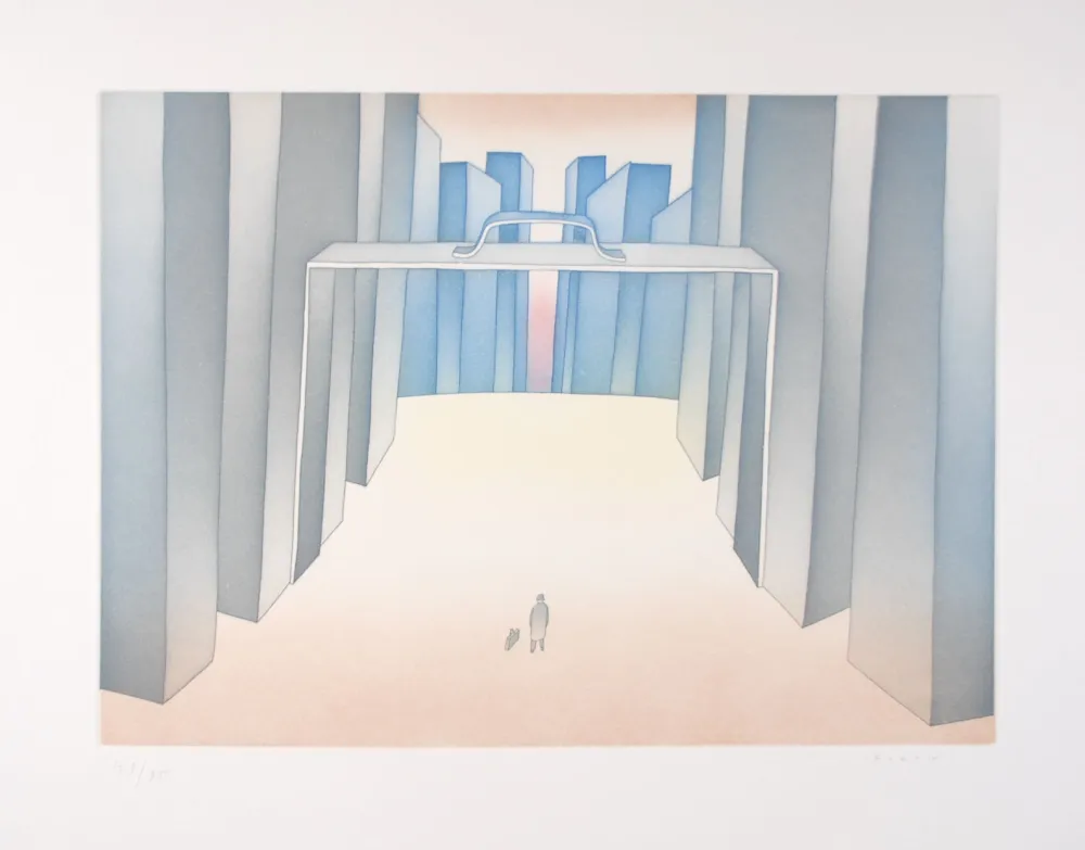 エッチングと　アクチアント Folon - Lointains un Homme (suite Lointains)