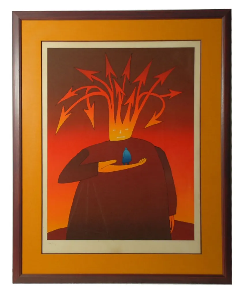 シルクスクリーン Folon - Macbeth