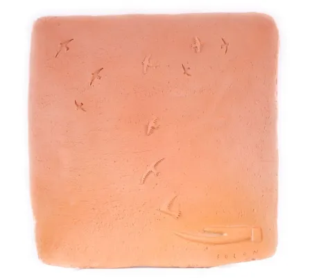 セラミック Folon - Plate - take-off - L'envol