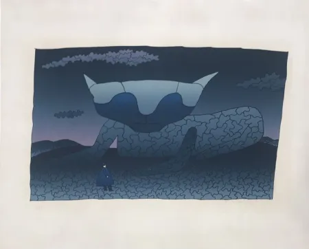 シルクスクリーン Folon - Souvenir d'Alice 