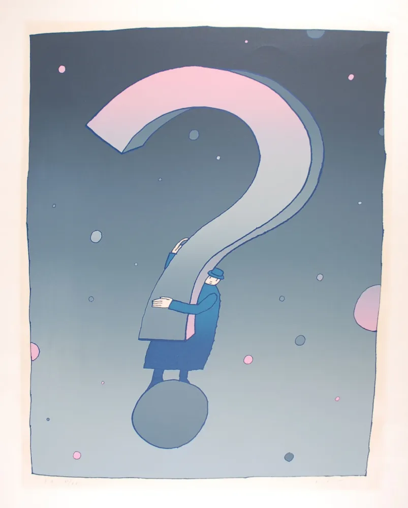 シルクスクリーン Folon - What ?