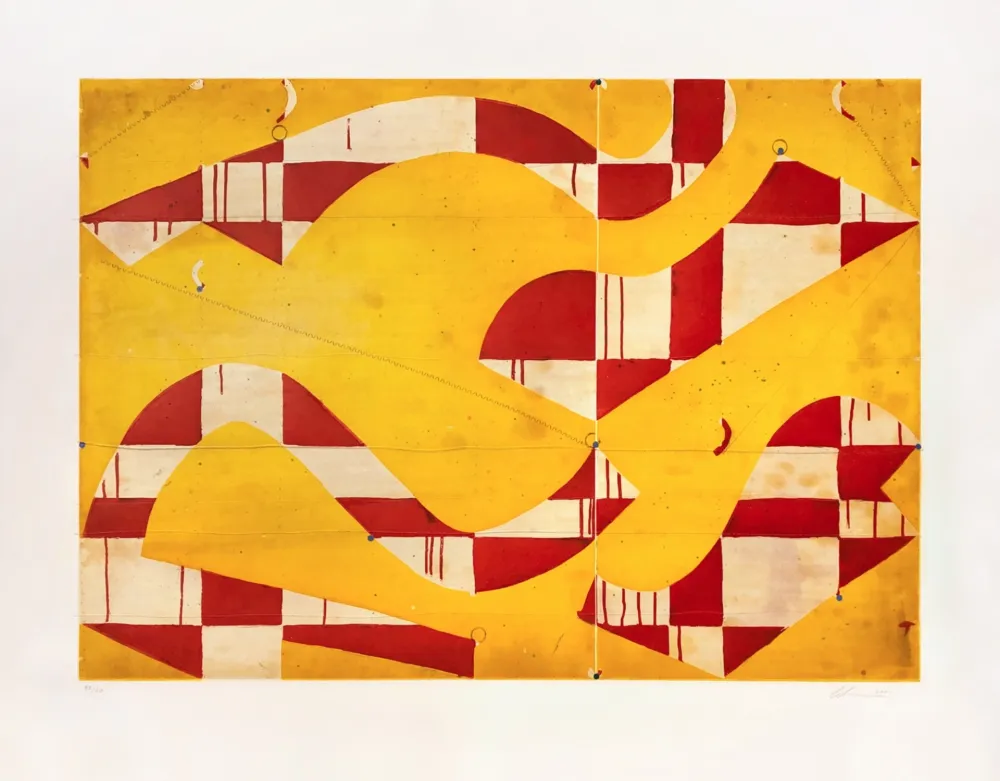 アクチアント Fonseca - Seven String Etching with Yellow & Red