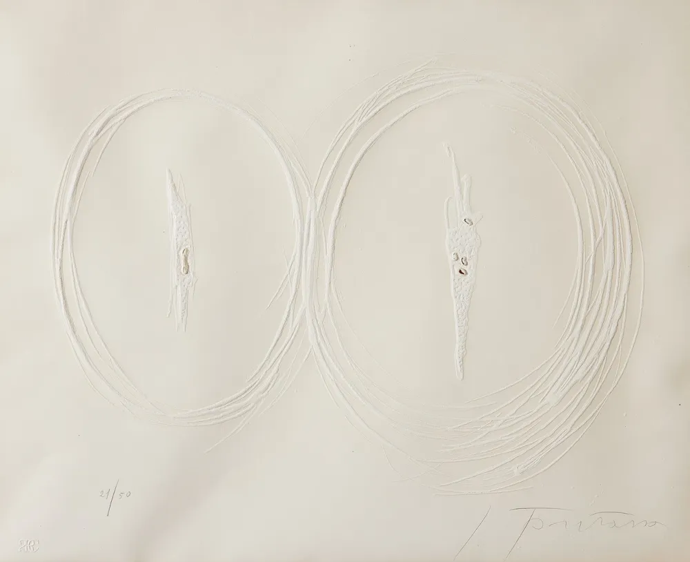 エッチング Fontana - Concetto Spaziale