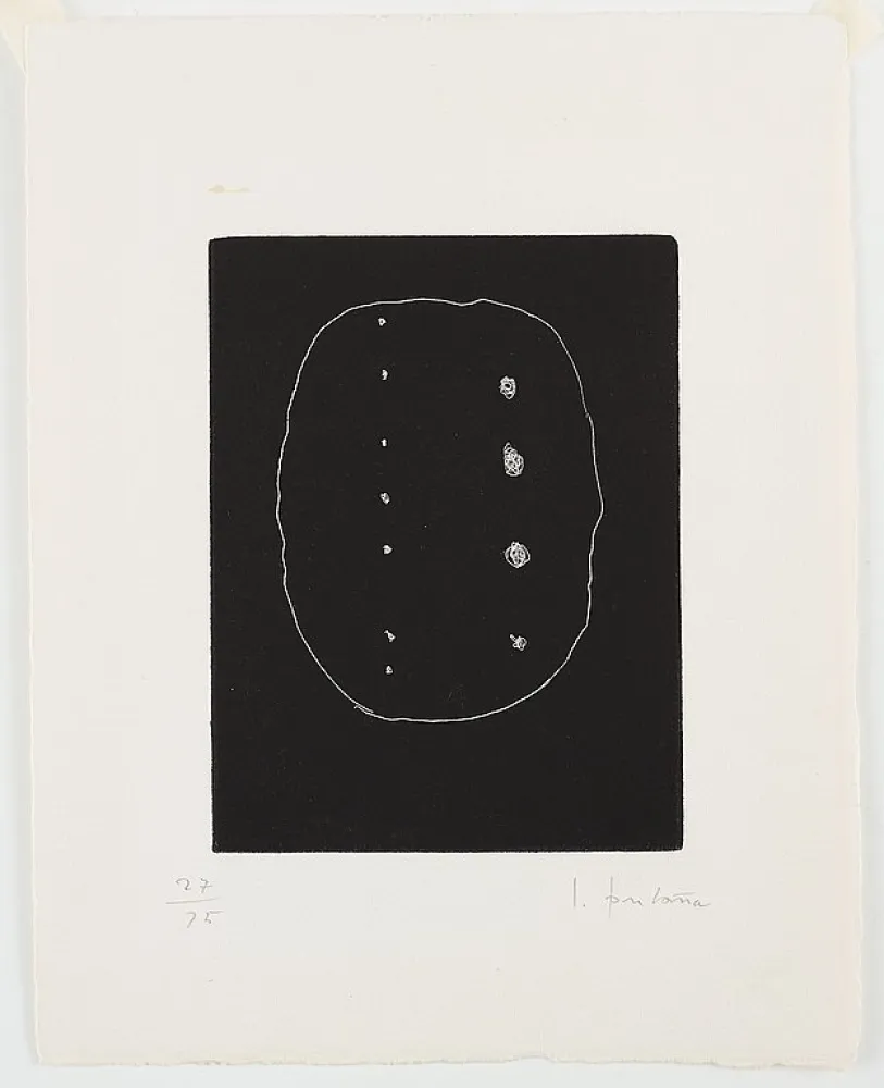 エッチングと　アクチアント Fontana - L'epèe dans l'eau