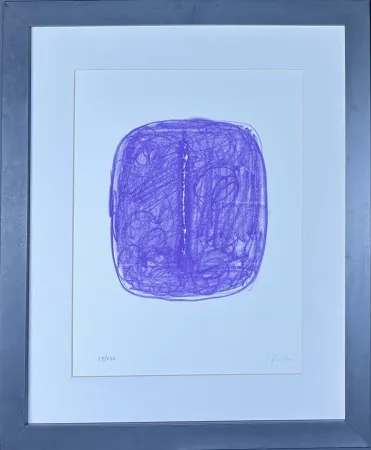 リトグラフ Fontana - Lucio Fontana (1899-1968) - Concetto Spaziale - 1967 - Lithograph with hand-cut central slash incision