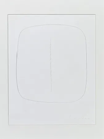 リトグラフ Fontana - Lucio Fontana (1899–1968) – Concetto Spaziale – Lithograph with hand-cut central slash incision -1961