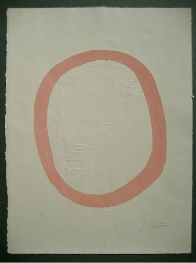 彫版 Fontana - Nudo Rosa 