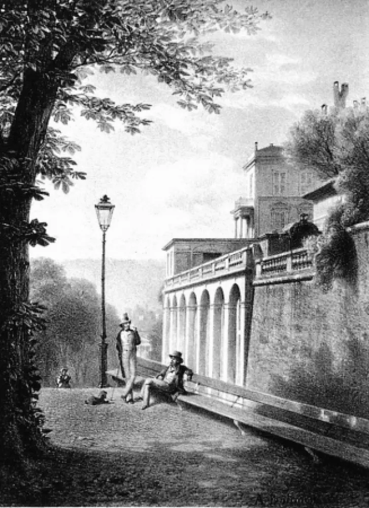 リトグラフ Fontanesi - Un coin de la Treille