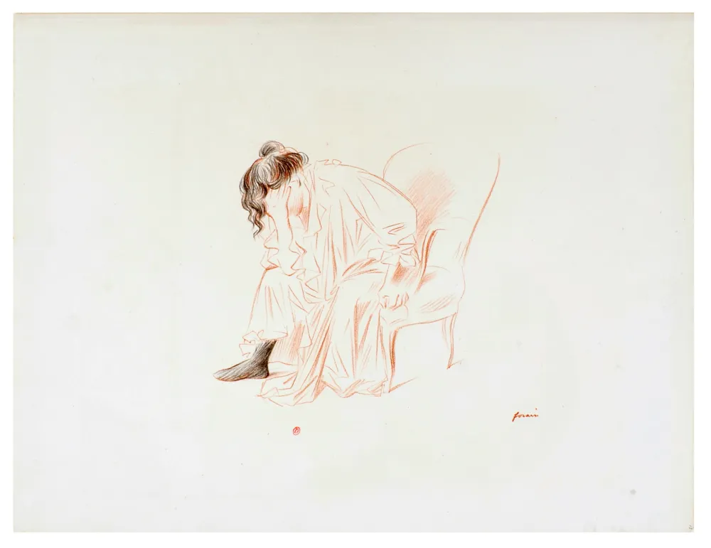 リトグラフ Forain - Etude