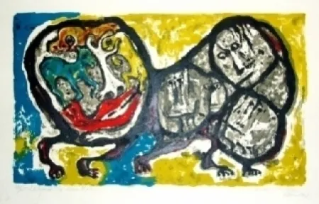 リトグラフ Forner - Labyrinthe aux êtres