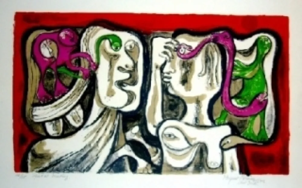 リトグラフ Forner - Spatial meeting