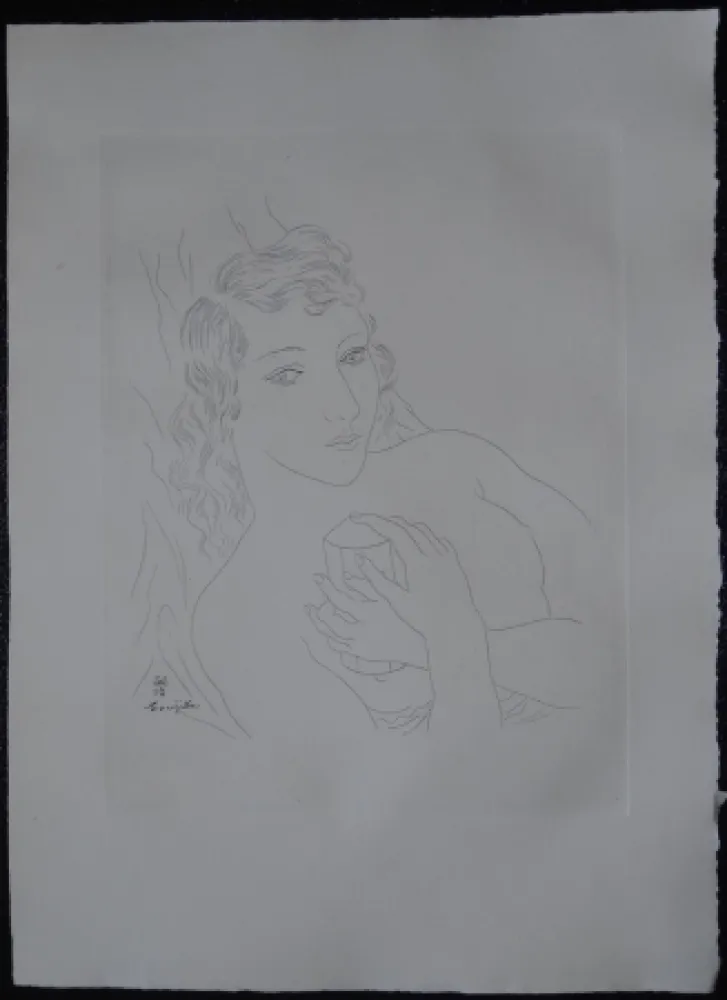 エッチング Foujita - Isabey, mon seul ami