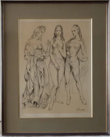 リトグラフ Foujita - Les Trois Graces