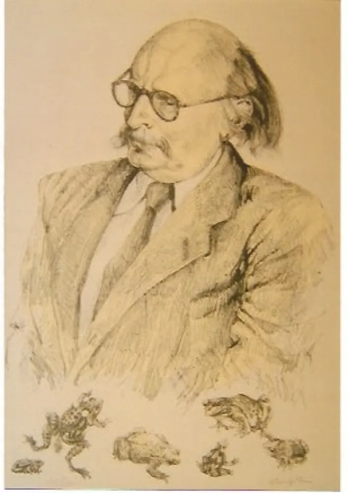 リトグラフ Foujita - Portrait de Jean Rostand