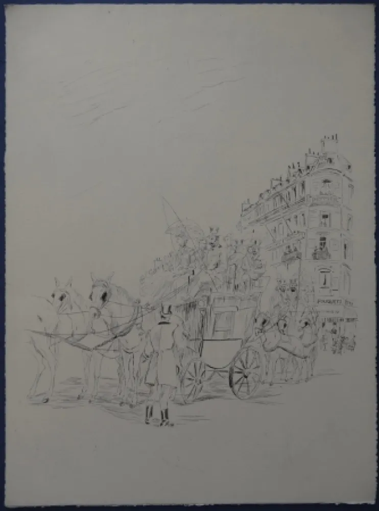 エッチング Foujita - Rivière enchantée - AutoportraitLe Fouquets