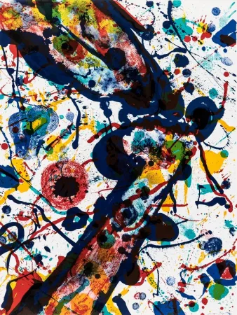 リトグラフ Francis - Untitled (Poèmes dans le ciel) L 269