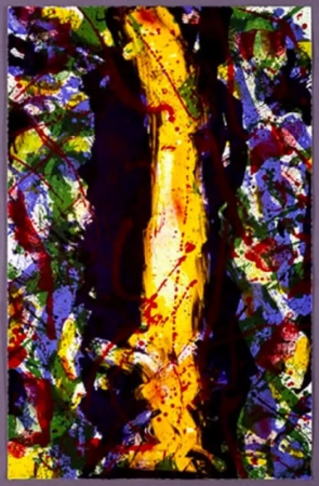 リトグラフ Francis - Untitled (yellow down centre)